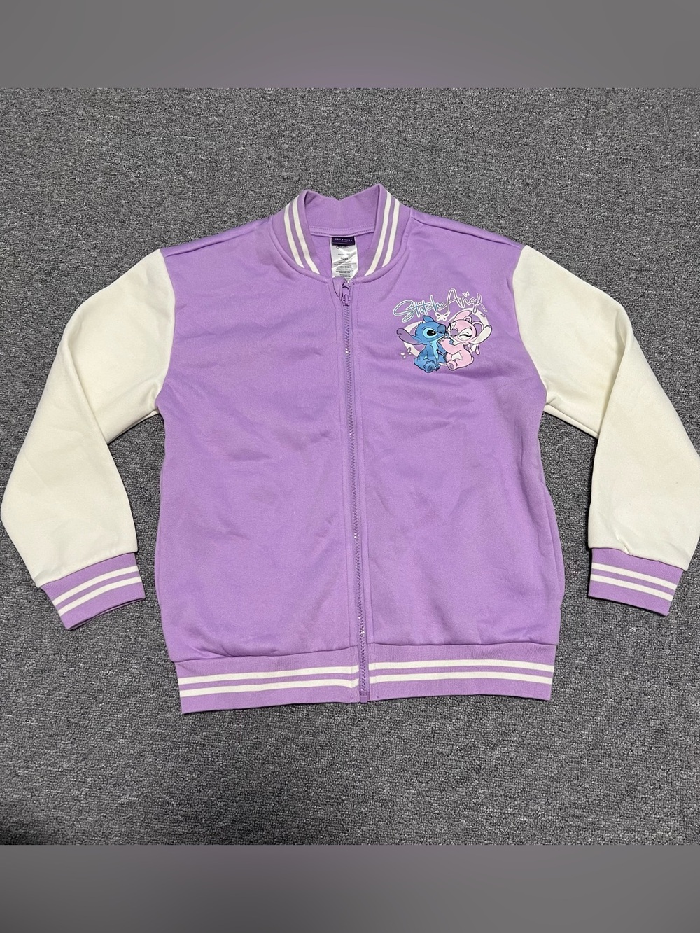 Girl’s Disney Stitch Angel Lilac Zip-Up Hoodie